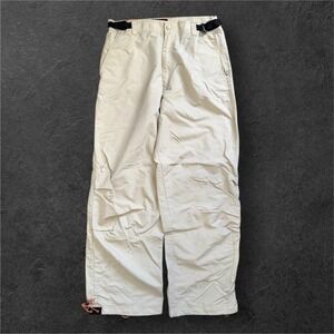 Southpole SPG Function SP2K Mens XL Cargo Pants Cream Wide Leg Y2K Techwear